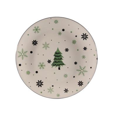 Bord everlands kunstkerstboom deco Ø26,5cm