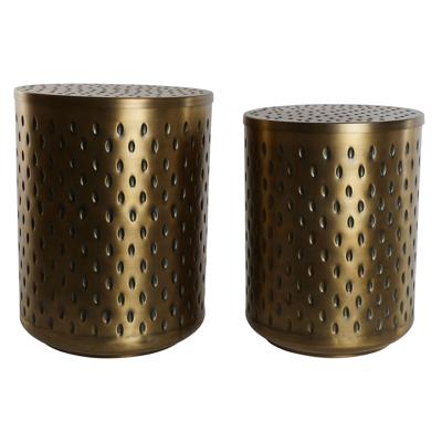 Set van 2 tafels Home ESPRIT Gouden Metaal 43 x 43 x 54 cm