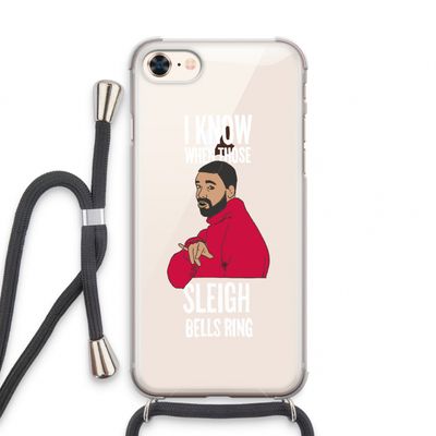 Sleigh Bells Ring: iPhone 7 Transparant Hoesje met koord