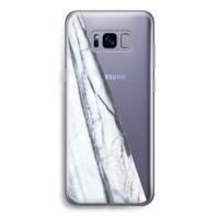 Gestreepte marmer: Samsung Galaxy S8 Transparant Hoesje