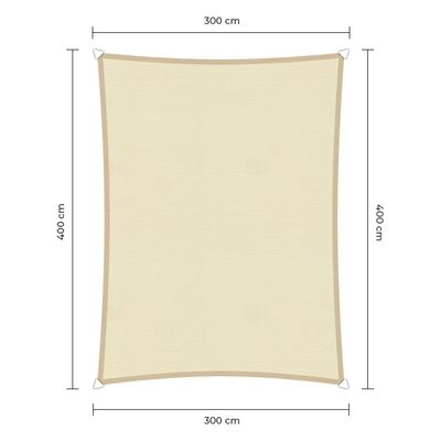 Sunfighter Waterproof Rechthoek ivoor 3x4m.