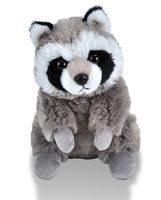Pluche grijze wasbeer/wasberen knuffel 25 cm speelgoed   - - thumbnail