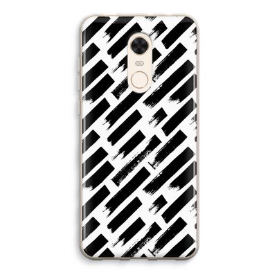 Zwarte vegen: Xiaomi Redmi 5 Transparant Hoesje