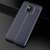 Litchi textuur TPU schokbestendige bij Huawei Mate 20 Pro (marineblauw)