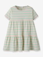 Jurk met ruches voor meisjes met korte mouwen NAME IT pastelroze