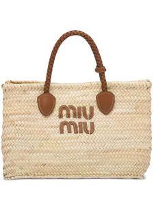 Miu Miu sac cabas Palmetto - Tons neutres