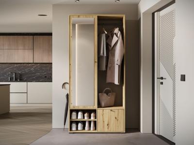Vestiaire DAFFY 1 deur artisan eik