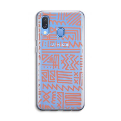 Marrakech Pink: Samsung Galaxy A40 Transparant Hoesje