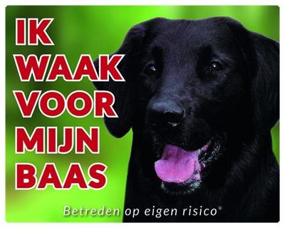 Flatcoated Retriever Waakbord - Ik waak voor mijn