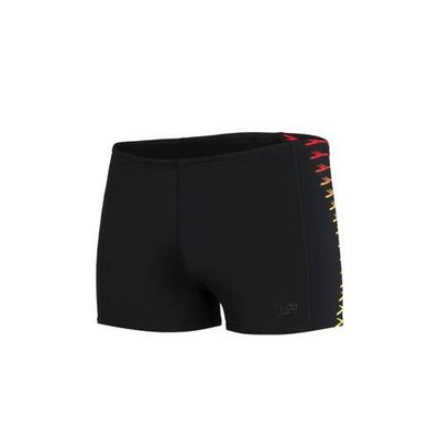 Speedo Endurance+ zwemboxer zwart/rood/geel Speedo Endurance+ zwemboxer zwart/rood/geel
