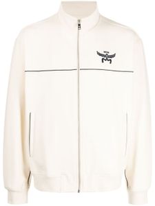 MCM Essential logo-embroidered track jacket - Tons neutres