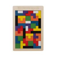 Kruzzel Houten puzzel - 40 stukjes - multicolor - spellen - kinderen - breinbreker