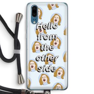 Hello: Huawei P20 Transparant Hoesje met koord