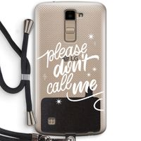Don't call: LG K10 (2016) Transparant Hoesje met koord