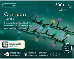Lumineo Led compact 11m-500l groen/soft multi