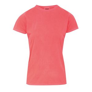 Basic t-shirt comfort colors neon oranje voor dames XL (42/54)  -