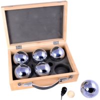 Luxe jeu de boule set in houten kist