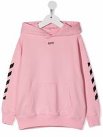 Off-White Kids hoodie à logo imprimé - Rose