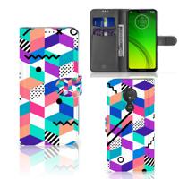 Motorola Moto G7 Power | Book Case | Blokken Kleurrijk