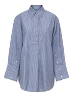 Selected SLFMIRABELLA LS LONG STRIPED SHIRT blouse dames - thumbnail