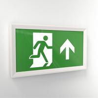 Macer - LED Noodverlichting met Accu - Opbouw - IP20 voor binnen - 3,5 W 100 Lumen - 3 uur Noodaccu - Incl. pictogram voor vluchtwegaanduiding - Autotest functie