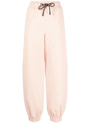 FENDI pantalon de jogging à coupe droite - Rose