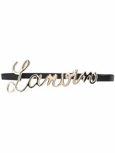 Lanvin ceinture en cuir à plaque logo - Noir