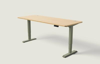 Desktronic HomePro bureau Olijfgroen / Eiken / 200x80 cm