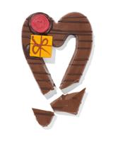 HEMA Handgedecoreerde melkchocolade hart HEMA Handgedecoreerde melkchocolade hart