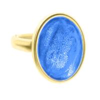 Qoss Ring Diede Blauw | Goud