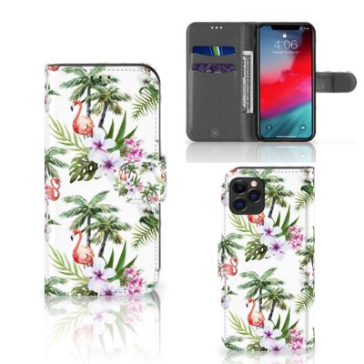 Apple iPhone 11 Pro | Telefoonhoesje | Met pasjeshouder | Flamingo Palms