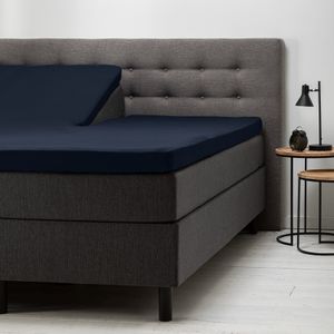 Fresh & Co Hoeslaken Comfort Stretch - Splittopper 180 x 200/210 cm, Kleur: Navy