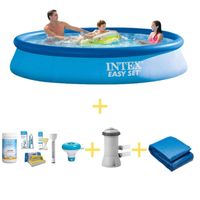 Intex Zwembad - Easy Set - 366 x 76 cm - Inclusief WAYS Onderhoudspakket, Filterpomp & Grondzeil - thumbnail