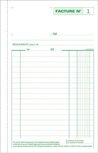 Exacompta facturen, ft 21 x 13,5 cm, tripli, Franstalig