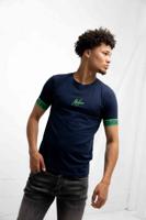 Malelions Venetian T-Shirt Heren Donkerblauw/Groen - Maat XS - Kleur: DonkerblauwGroen | Soccerfanshop