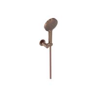 Handdoucheset MAY 3-Standen Handdouche, Verstelbare Wandsteun en Smooth Doucheslang 125 cm Geborsteld Mat Koper PVD