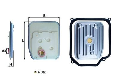 Hydraulische filter, automatische transmissie HX147KIT1