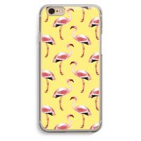 Flamingo's geel: iPhone 6 / 6S Transparant Hoesje