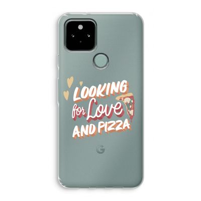 Pizza is the answer: Google Pixel 5 Transparant Hoesje