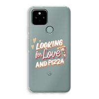 Pizza is the answer: Google Pixel 5 Transparant Hoesje