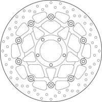 BREMBO Serie Oro remschijf, remschijven voor de moto, zwevend 78B408A4