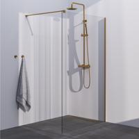 BRAUER Season inloopdouche model C helder glas 120x200 incl. glascoating goud geborsteld