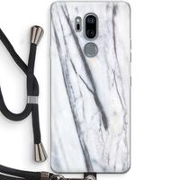 Gestreepte marmer: LG G7 Thinq Transparant Hoesje met koord