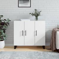 Dressoir 90x34x80 cm bewerkt hout wit