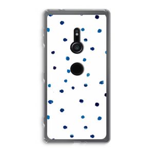Blauwe stippen: Sony Xperia XZ2 Transparant Hoesje