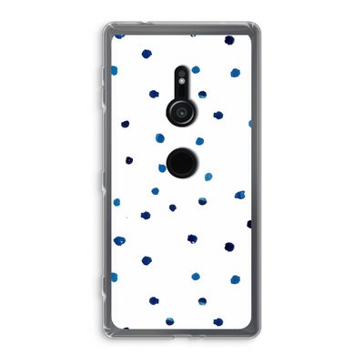 Blauwe stippen: Sony Xperia XZ2 Transparant Hoesje