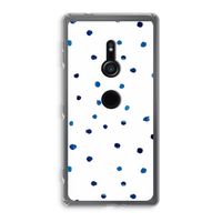 Blauwe stippen: Sony Xperia XZ2 Transparant Hoesje