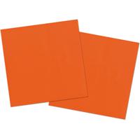 Servetten - 20x st - oranje - 33 x 33 cm - papier - feestservetten - lunch/diner servetjes