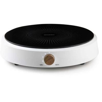 Inductiekookplaat - DOMO - DO30112IP - 2000 W - 1 pit - Rond wit design