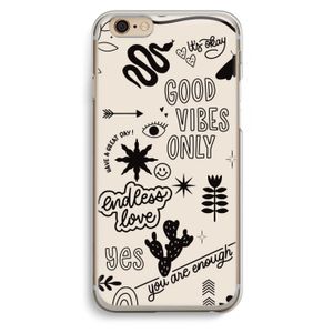 Good vibes: iPhone 6 / 6S Transparant Hoesje